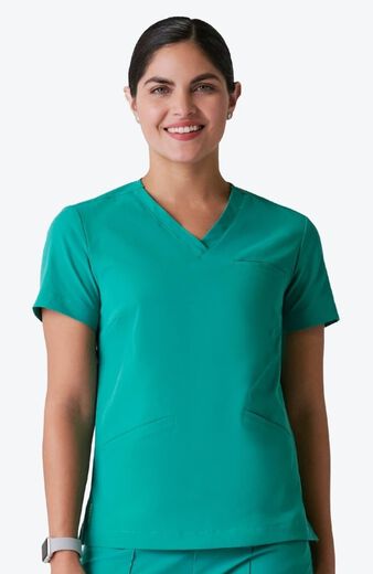 Scrubmates Long Sleeve Under Scrub V-Neck Shirt for Women with