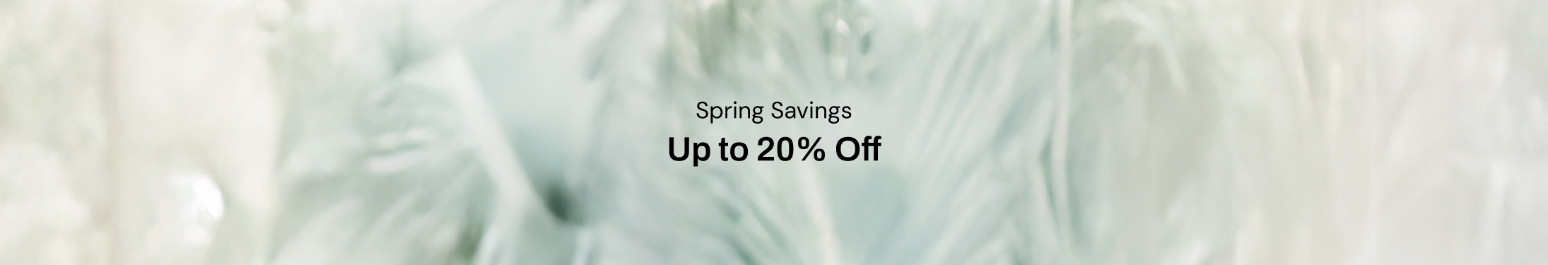 spring savings, up to 20% off