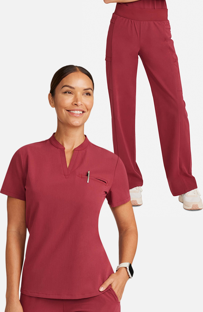 Women's Scrub Set: Taiga Welt Pocket Top & Anemone Straight Leg Pant, , large