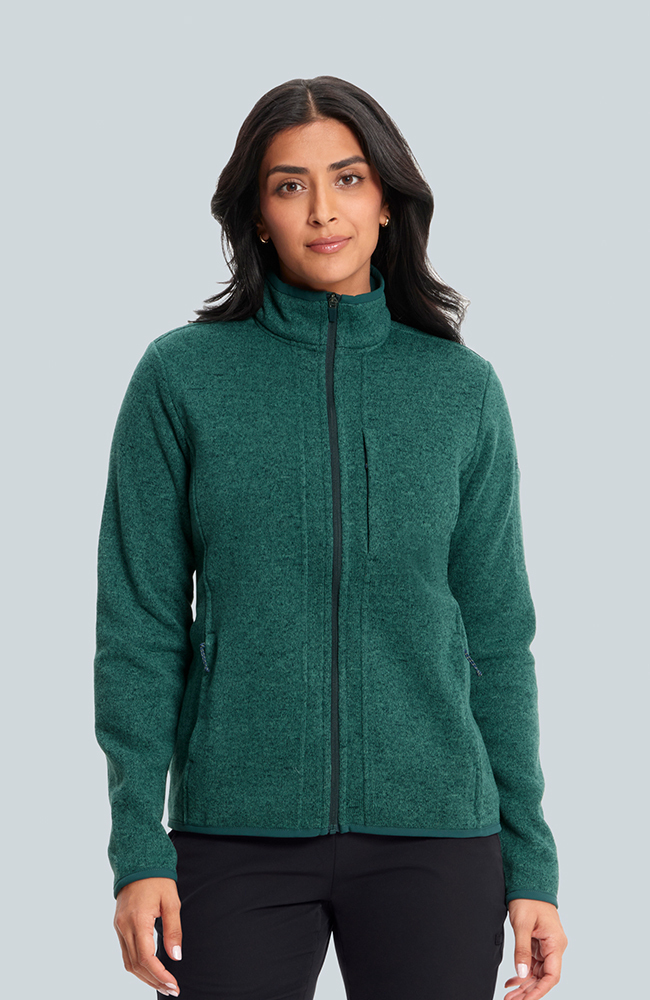 The North Face Ladies Sweater Fleece Jacket- Dark/All