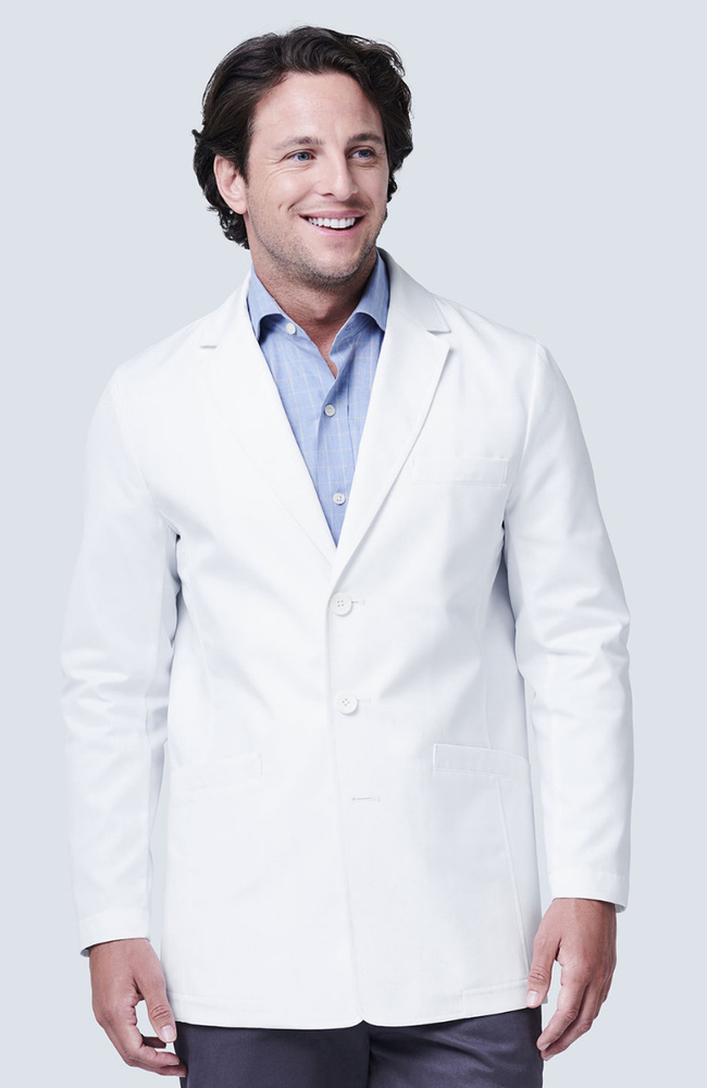 Men's Fleming 6-Pocket 30" Consultation Lab Coat, WHT White, large