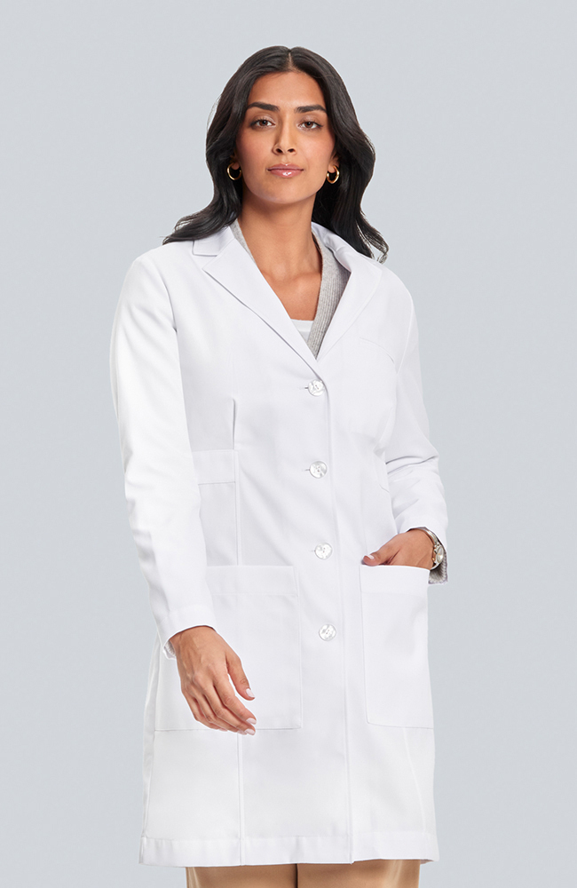 Women's M3 Estie Classic Fit 36½" Lab Coat, WHT White, large