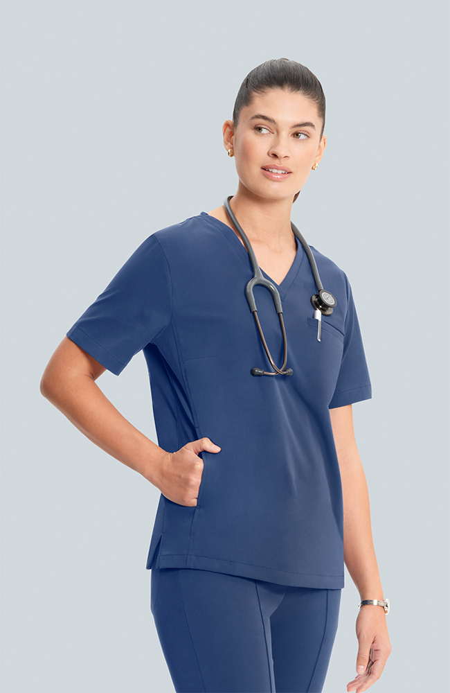 Women's Vista Solid Scrub Top, , large