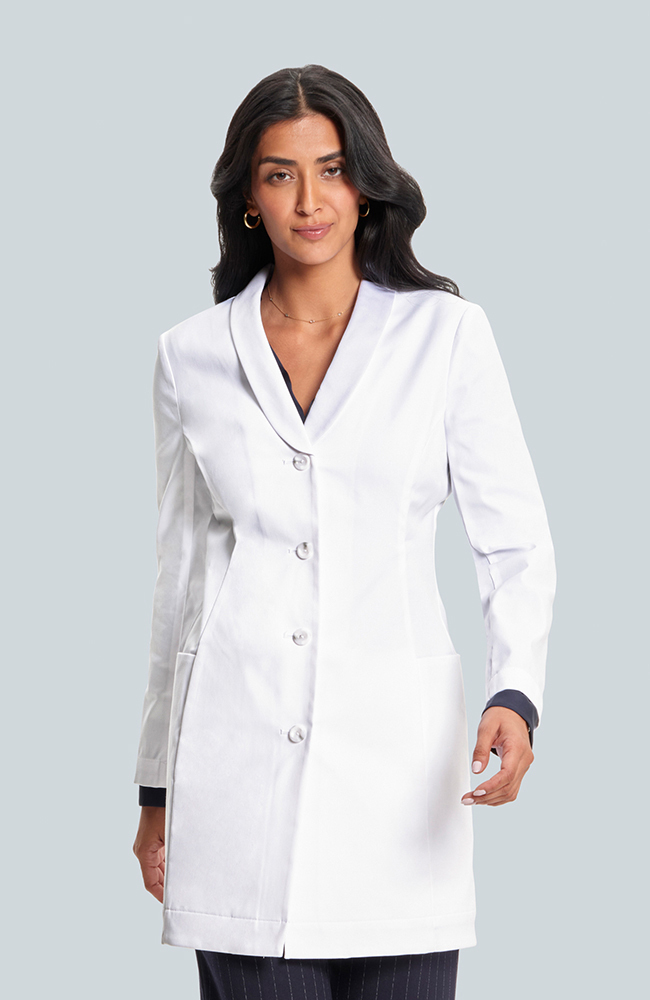 Women's Merit P. Slim Fit 31" Lab Coat, WHT White, large