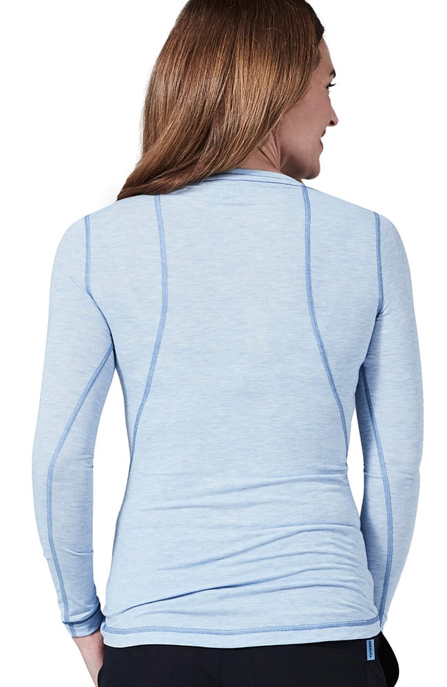 Women's Long Sleeve Underscrub T-Shirt, LHG Light Heather Grey, large