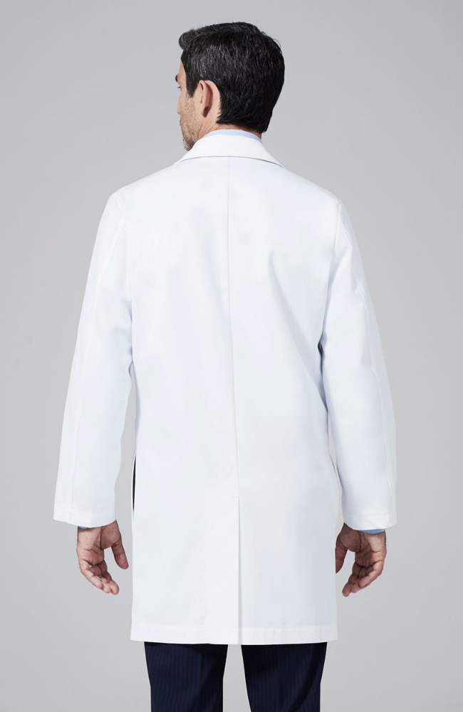 Men's M3 Laennec Classic Fit 5-Pocket 40" Lab Coat, WHT White, large