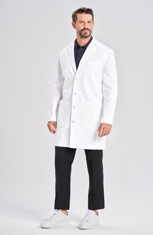 Men's Osler Slim Fit 36½" Lab Coat, WHT White, large