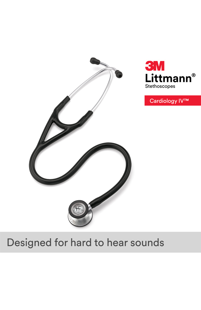 Littmann Cardiology IV Stethoscope, Black, 6152