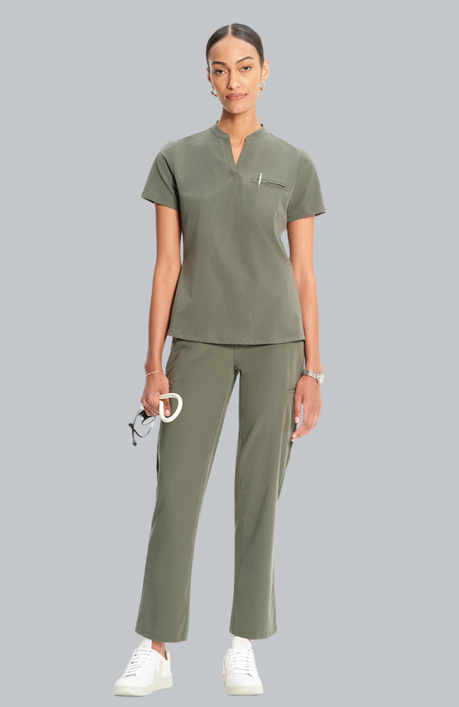 Women's Scrub Set: Taiga Welt Pocket Top & Straight Leg Ankle Pant, , large