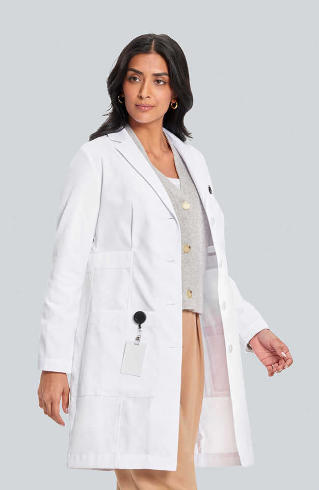 Women's M3 Estie Classic Fit 36½" Lab Coat, WHT White, large