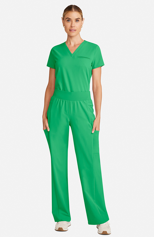 Women's Scrub Set: Flora 3-Pocket Top & Anemone Straight Leg Pant, , large