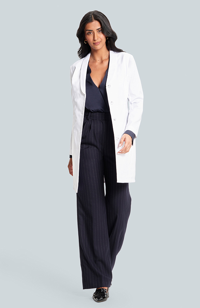 Women's Merit P. Slim Fit 5-Pocket 31" Lab Coat, WHT White, large