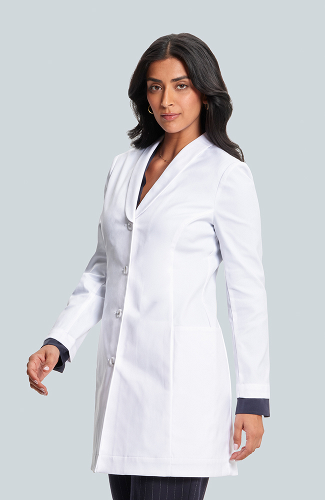 Women's Merit P. Slim Fit 31" Lab Coat, WHT White, large