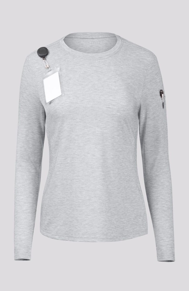 Women's Long Sleeve Eco T-Shirt, LGH Light Heather Grey, large