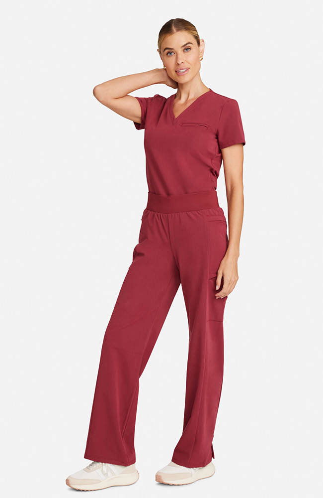 Women's Scrub Set: Flora 3-Pocket Top & Anemone Straight Leg Pant, , large