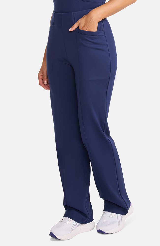 Women's Ponte Wide Leg Scrub Pant, , large