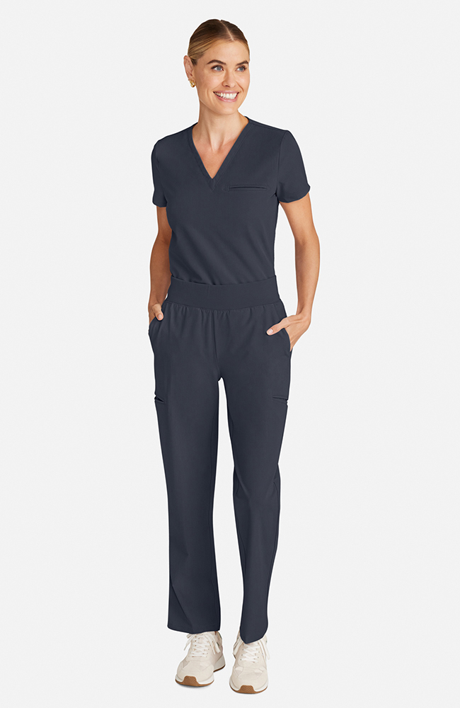 Women's Scrub Set: Flora 3-Pocket Top & Straight Leg Ankle Pant, , large