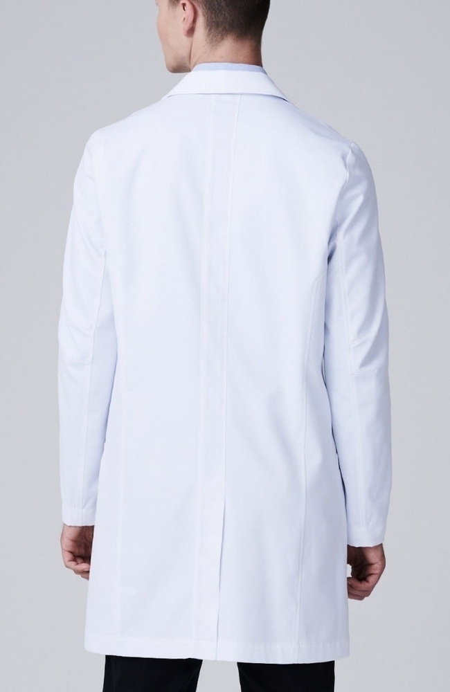 Men's Vert 6-Pocket 36" Lab Coat, WHT White, large