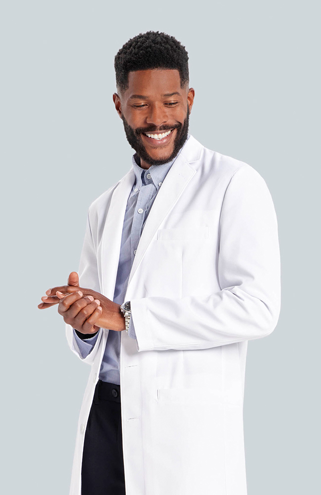 Men's M3 E. Wilson Slim Fit Lab Coat, WHT White, large