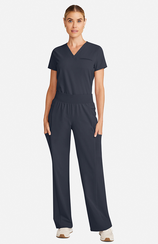 Women's Scrub Set: Flora 3-Pocket Top & Anemone Straight Leg Pant, , large