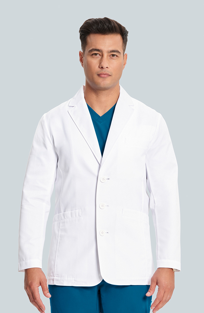 Men's Fleming 30" Lab Coat, WHT White, large