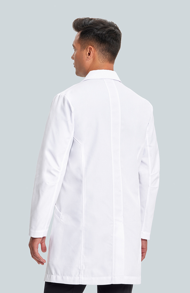 Men's Vert 36" Lab Coat, WHT White, large