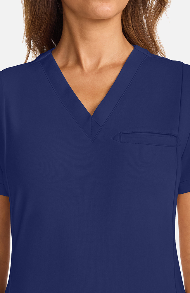 Women's Ponte V-Neck Scrub Top, , large