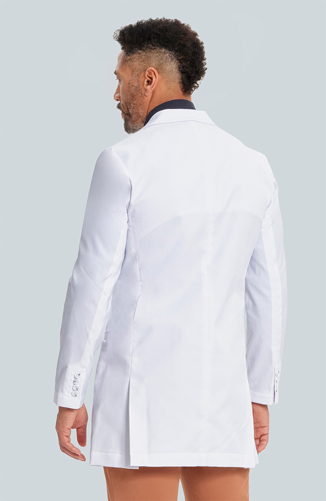 Men's Bernard Slim Fit 34¾" Lab Coat, WHT White, large