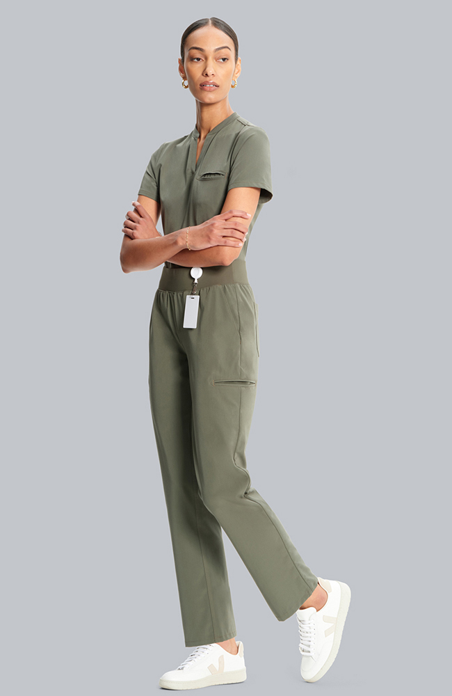 Women's Scrub Set: Taiga Welt Pocket Top & Straight Leg Ankle Pant, , large